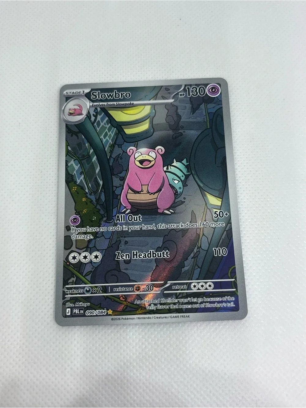 Slowbro Illustration Rare Pitch Black 90/84 Gem Mint - Potential PSA 10